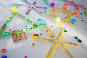 DIY Glittery Popsicle Stick Ornaments 2020 | Entertain Your Toddler