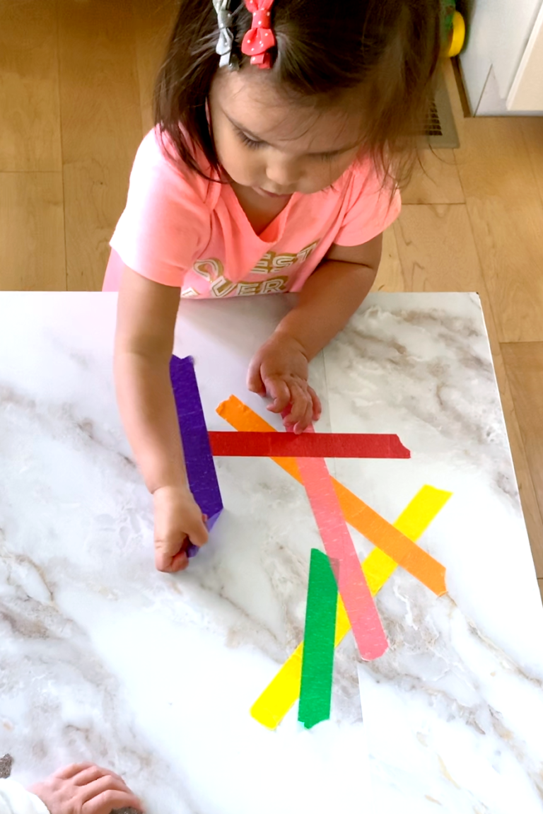 Sticky Tape Art For Fine Motor Skills 2022 Entertain Your Toddler